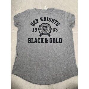 Womens Gray UCF University Of Central Florida Black Knights T Shirt Size S